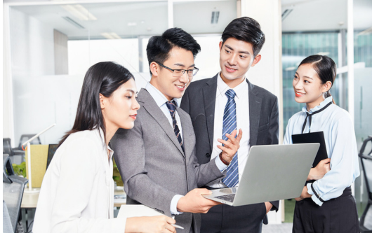 "A diverse group of professionals collaborating around a table with laptops and documents, symbolizing teamwork and innovative IT solutions at Capital IT Solutions."</p>
<p>